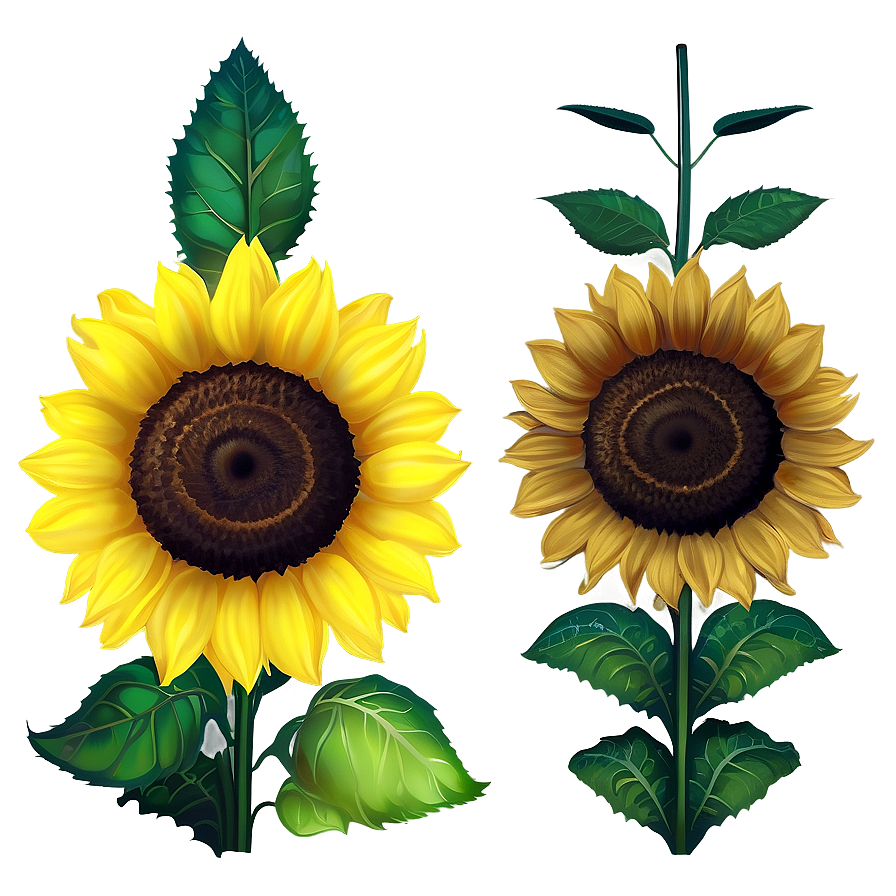 Sunflower Transparent Artwork Png Jgi48 PNG