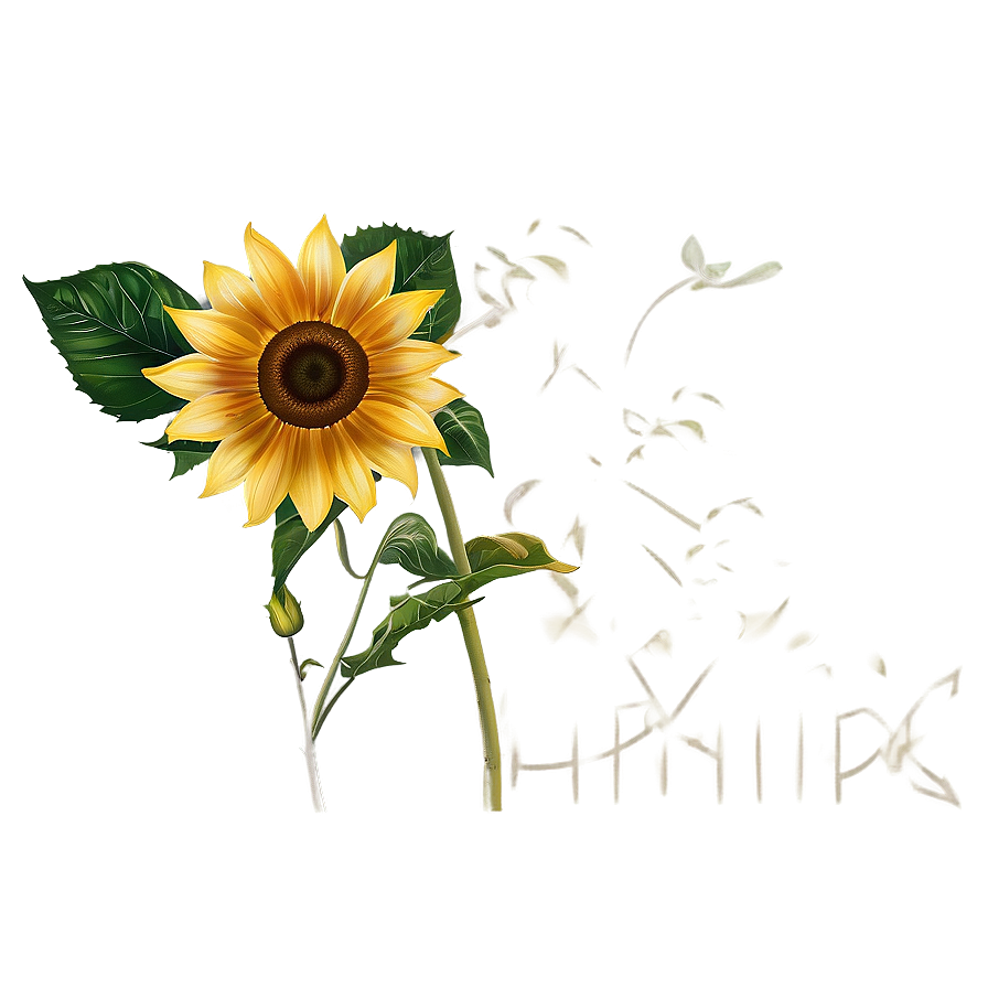 Sunflower Transparent Artwork Png Tqs49 PNG