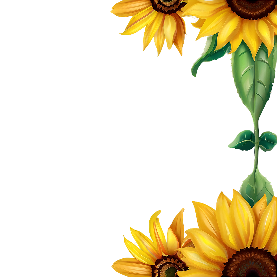 Sunflower Transparent Background Design Png 05262024 PNG