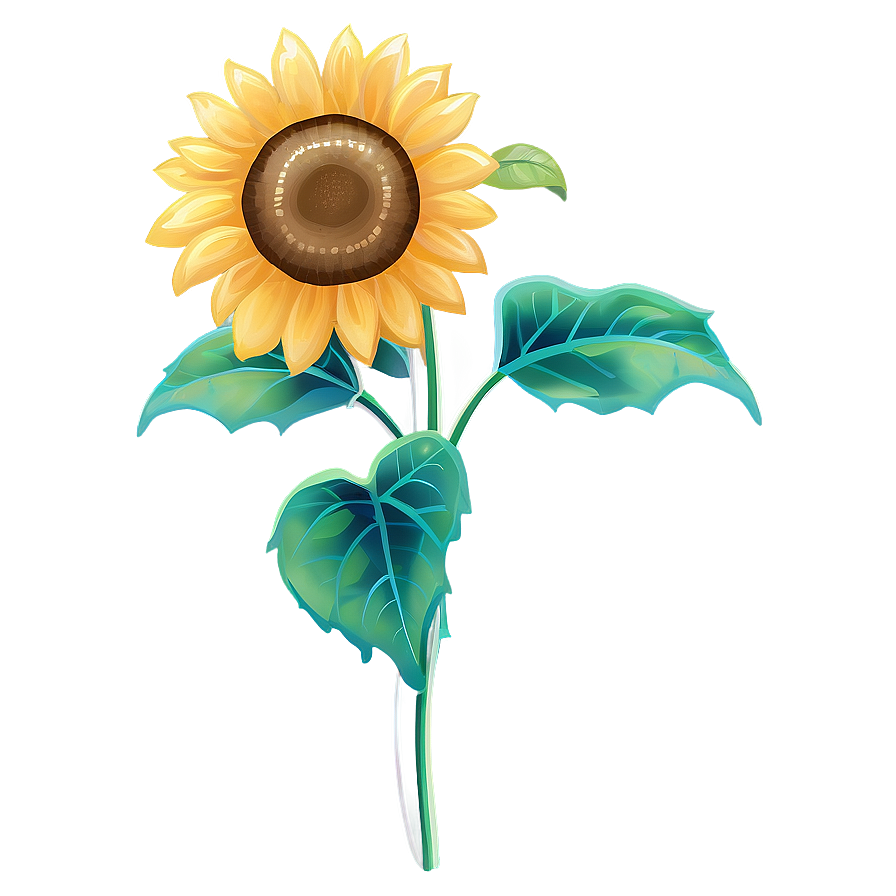 Sunflower Transparent Mural Png 4 PNG