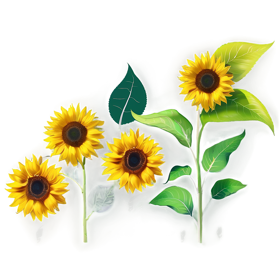 Sunflower Transparent Print Png Hwm54 PNG