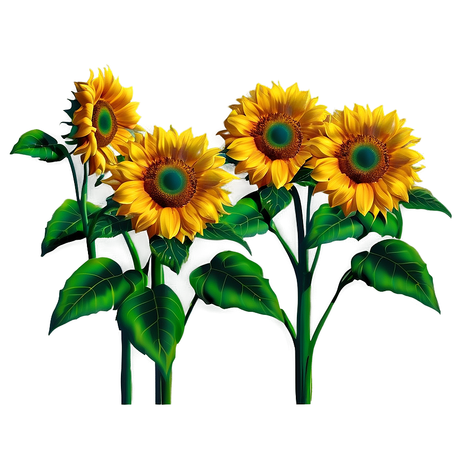 Sunflower Transparent Scene Png 05262024 PNG