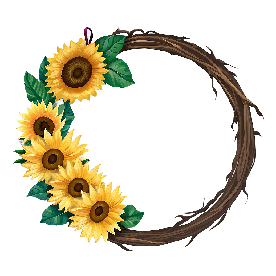 Sunflower Wreath Transparent Png 86 PNG