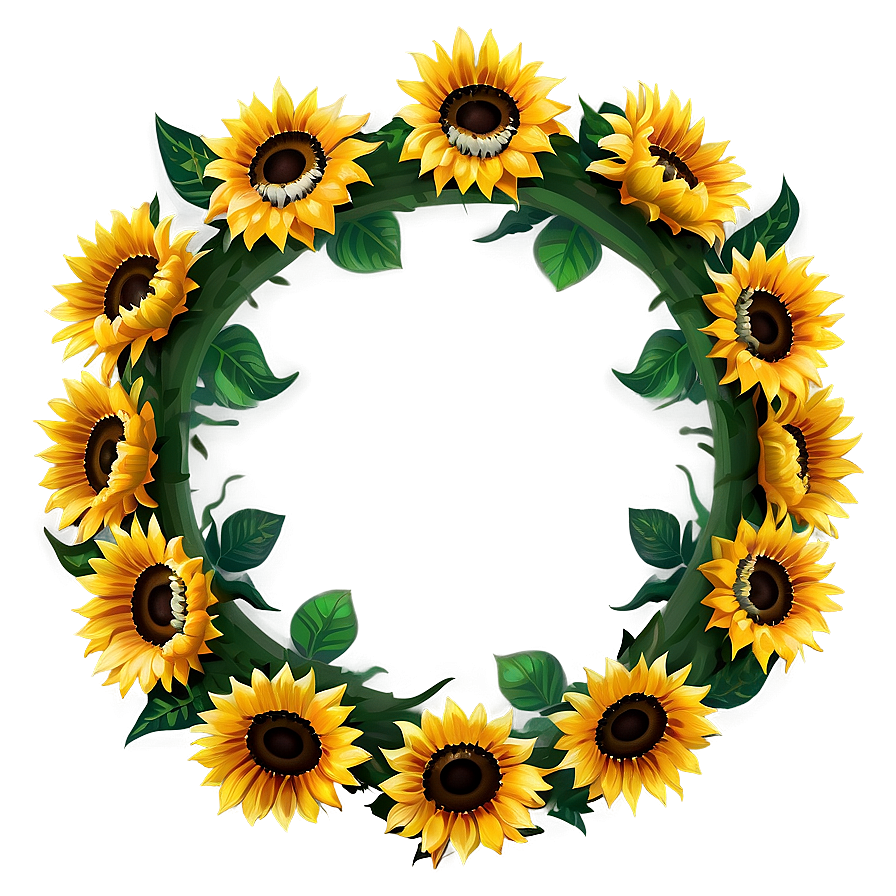 Sunflower Wreath Transparent Png 95 PNG