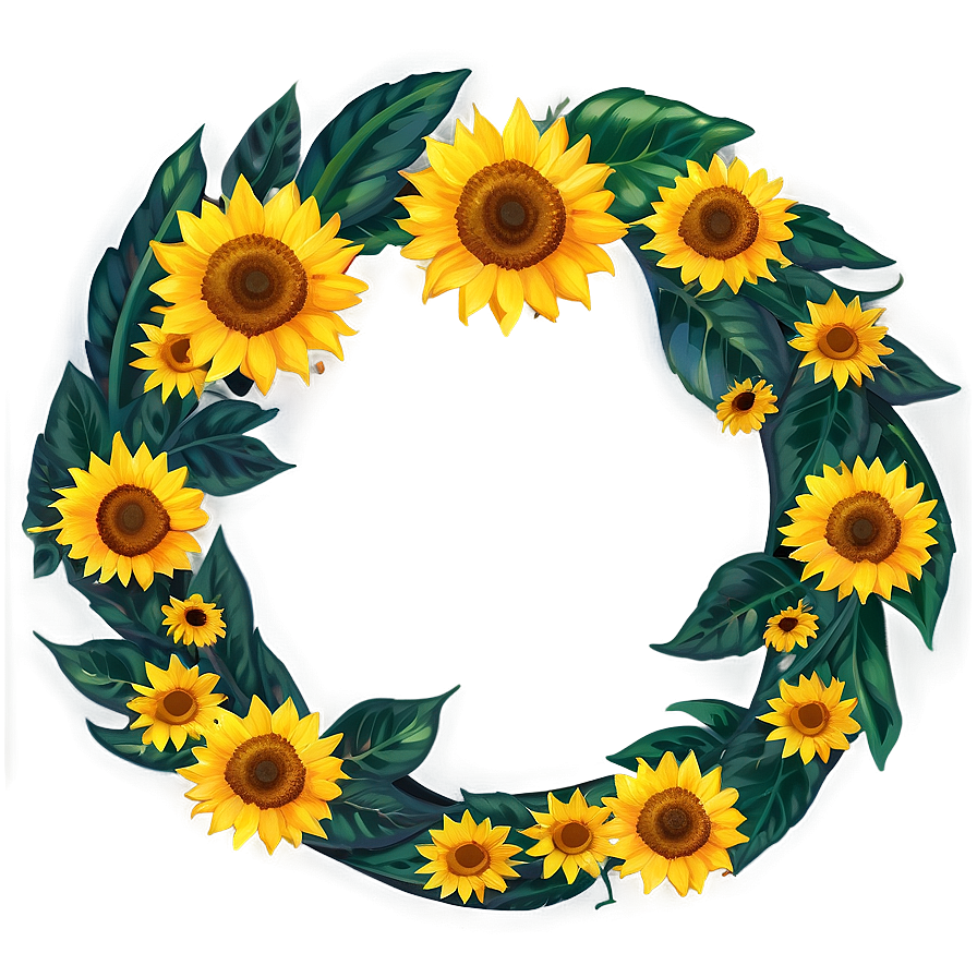 Sunflower Wreath Transparent Png 95 PNG