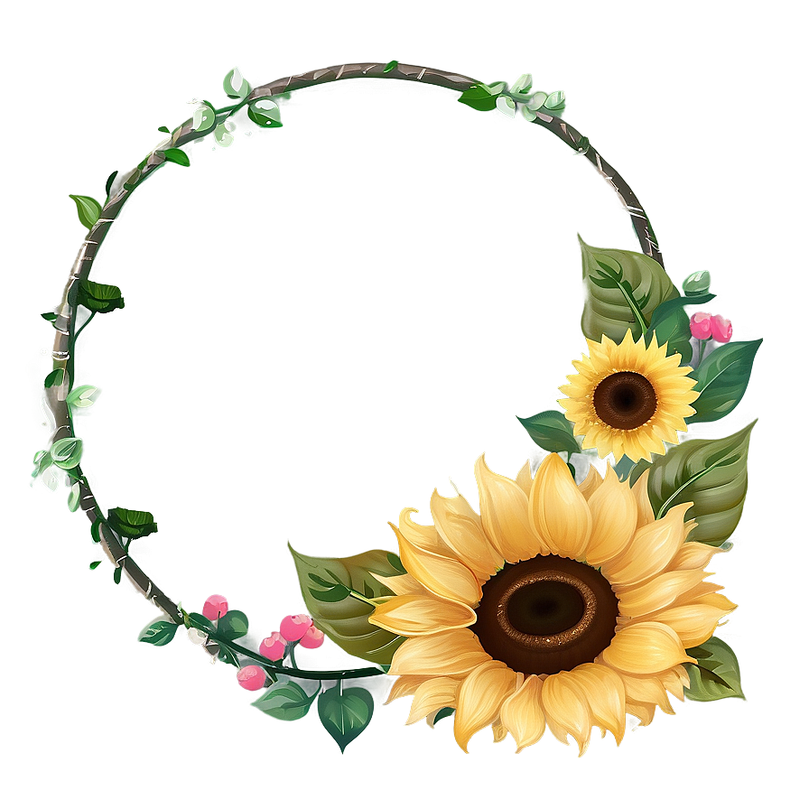 Sunflower Wreath Transparent Png Jmc PNG