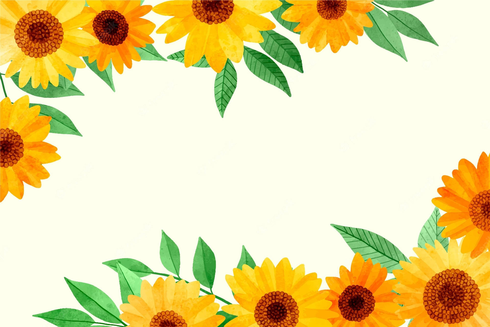 A beautiful arrangement of sunflowers and roses in a white vase Wallpaper