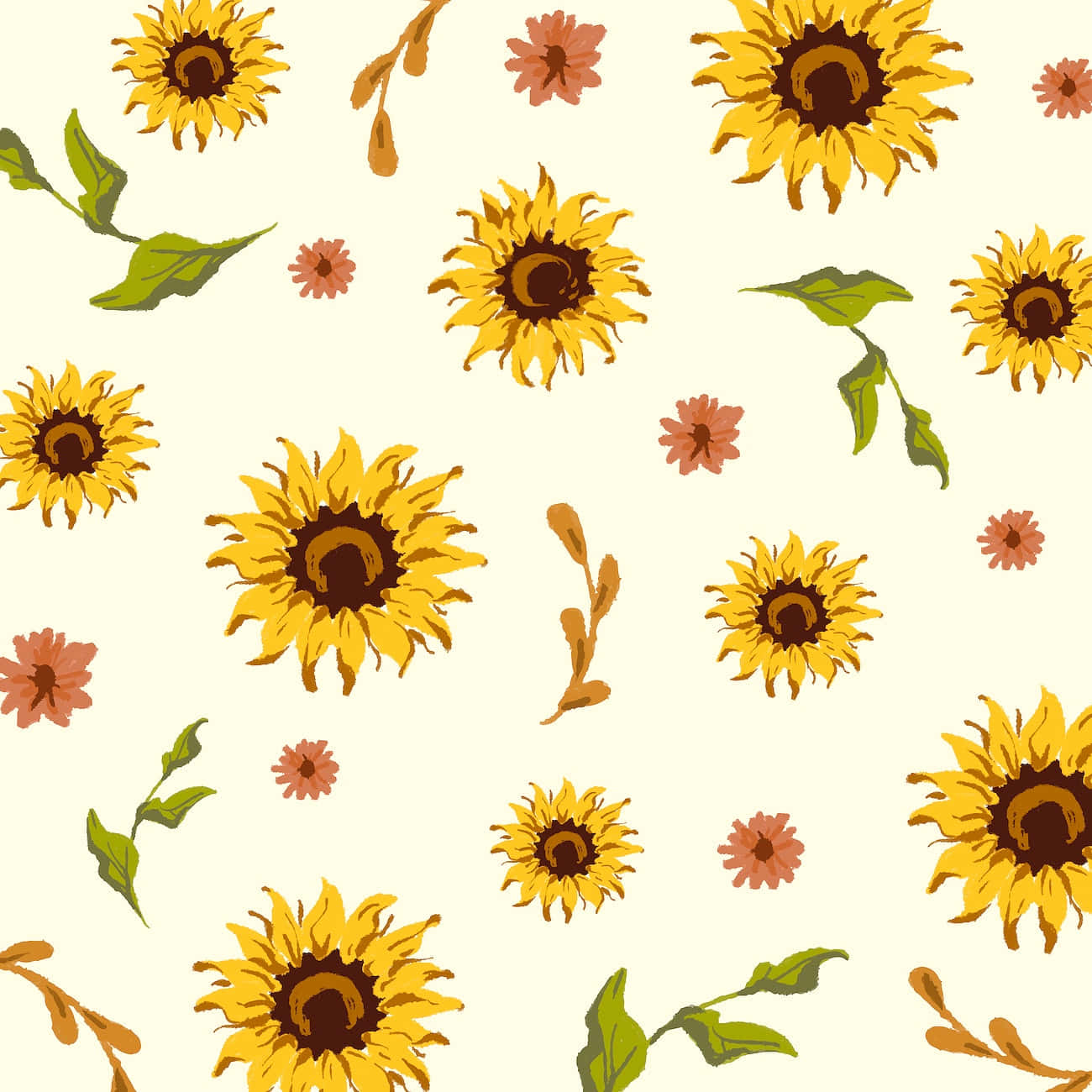 Sunflowers Peach Backdrop Picture