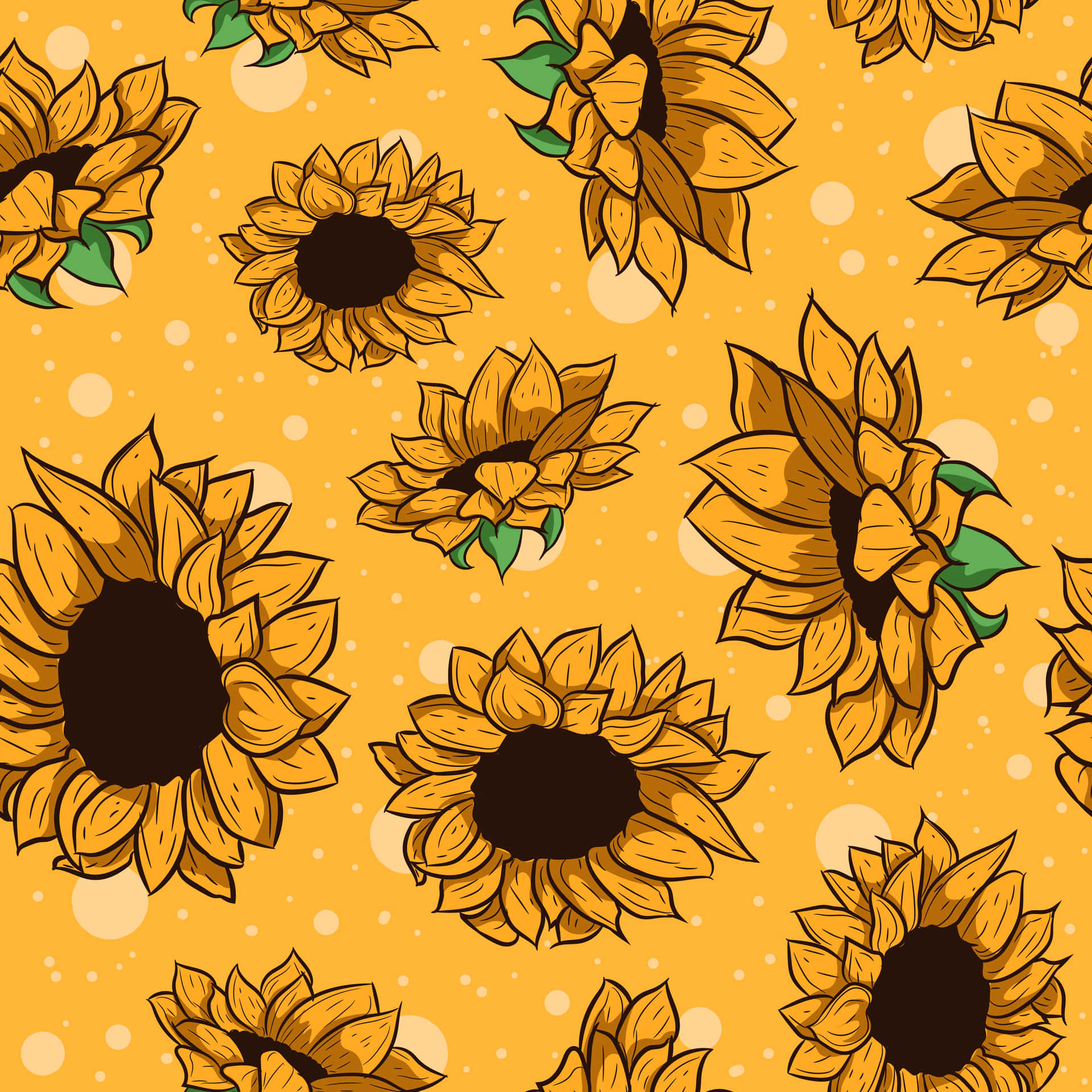 sunflowers on a yellow background