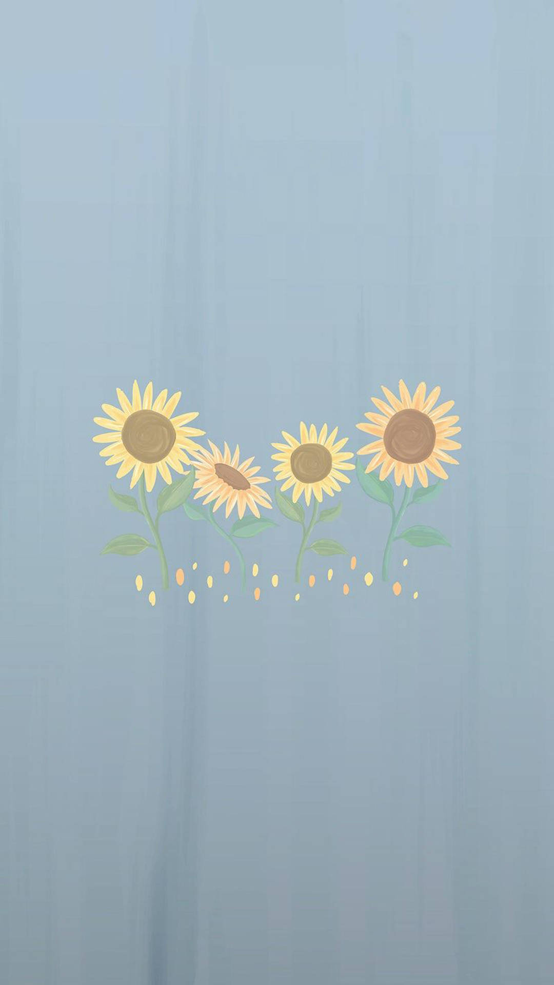 Sonnenblumenfrühling Iphone Blau Wallpaper