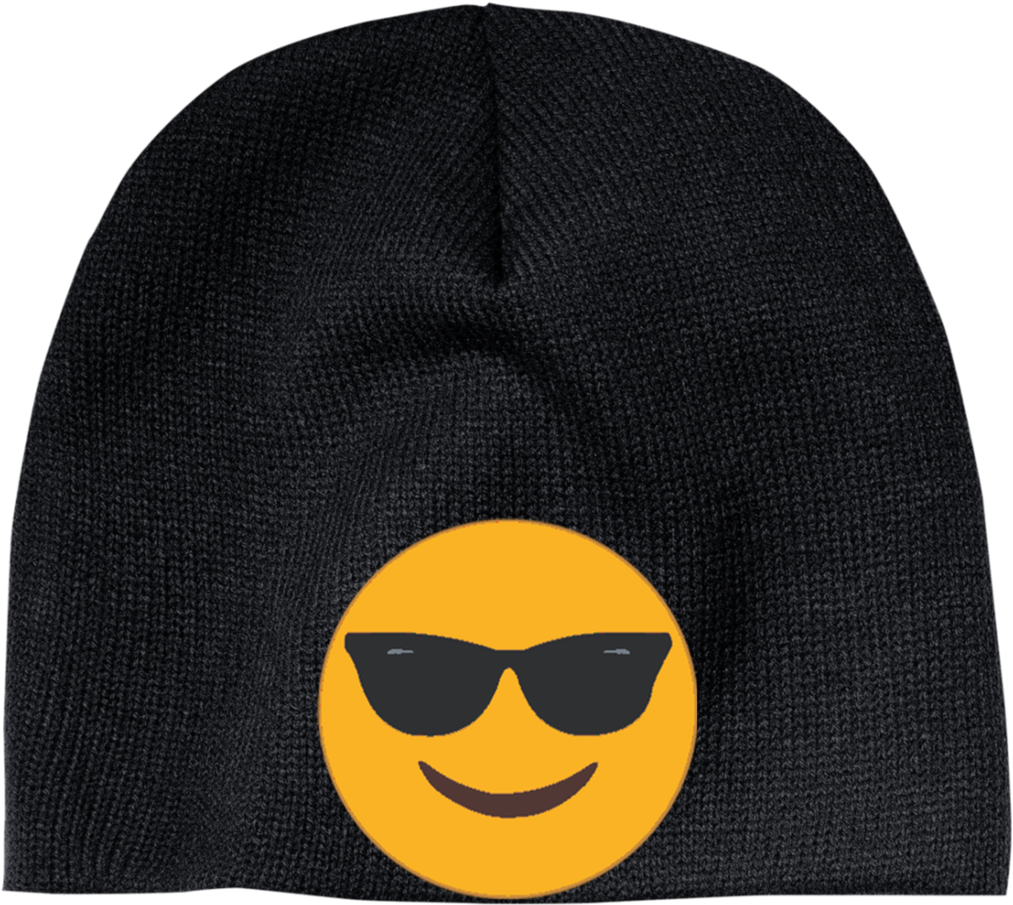 Sunglasses Emoji Beanie Hat PNG