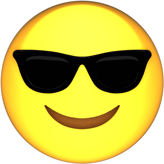 Download Sunglasses Emoji Smiling Face.png | Wallpapers.com