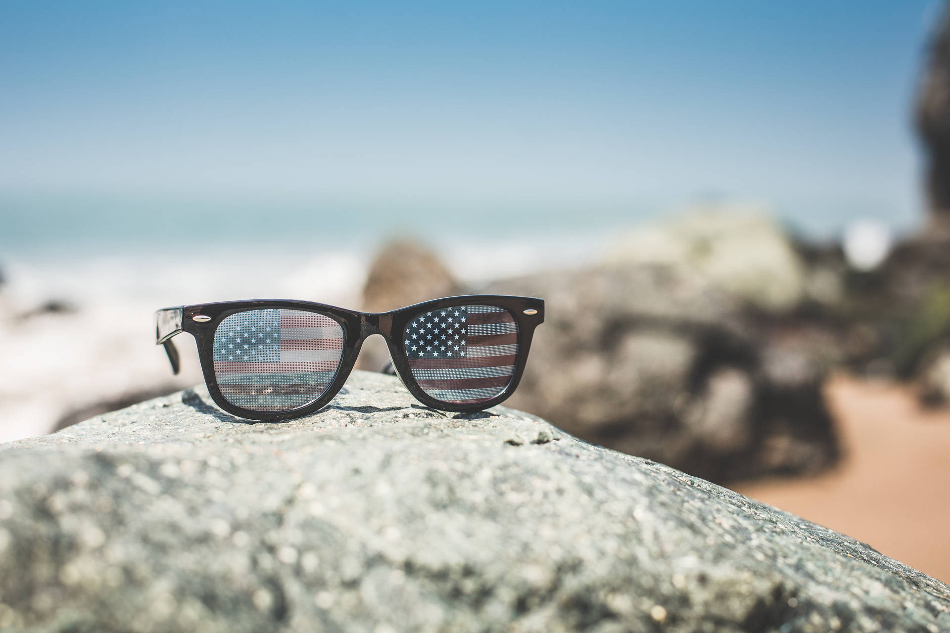 Sunglasses Usa Flag Iphone Wallpaper