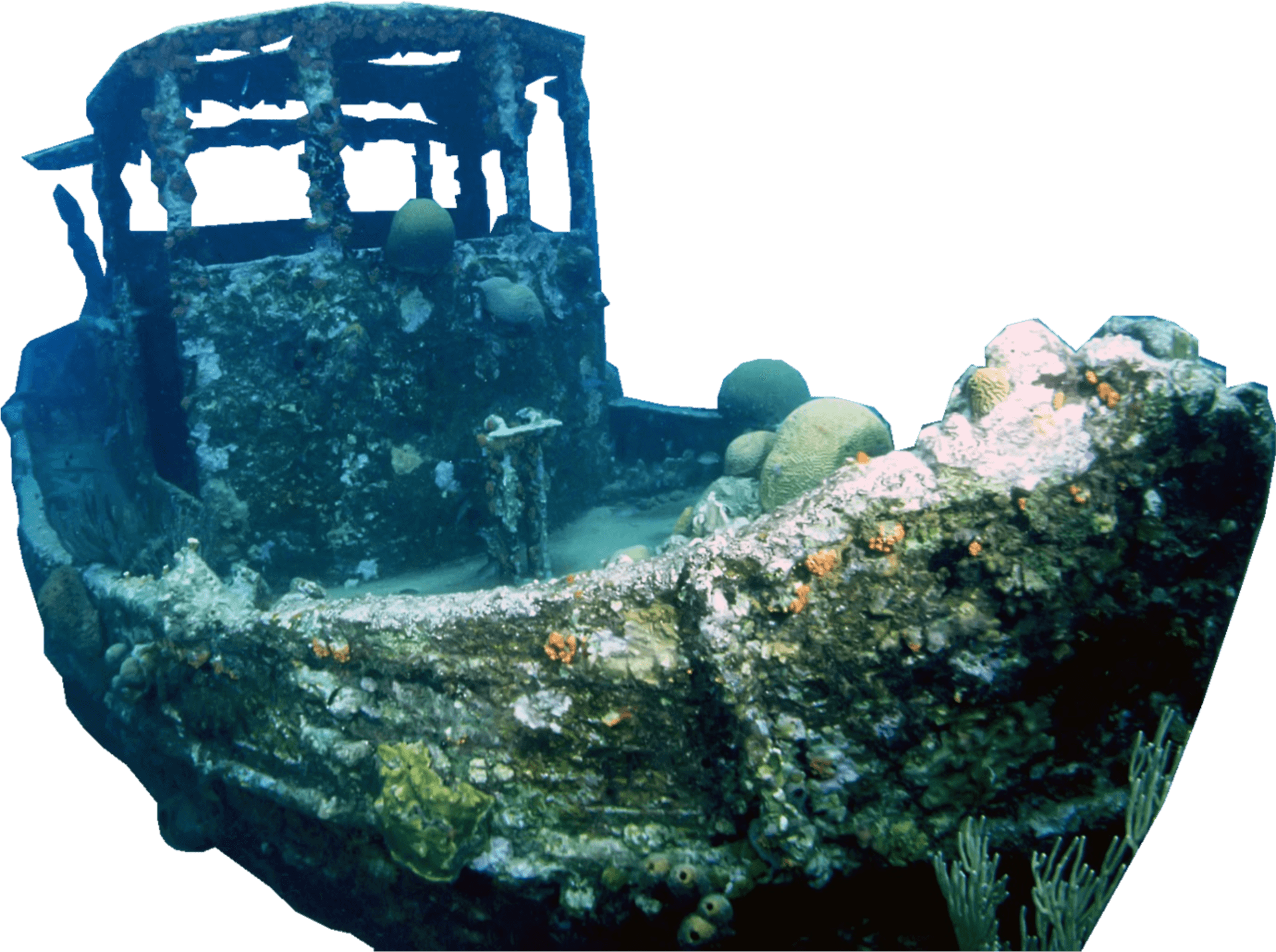 Sunken Shipwreck Underwater Exploration PNG