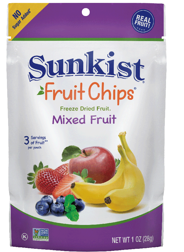 Sunkist Fruit Chips Mixed Fruit Package PNG