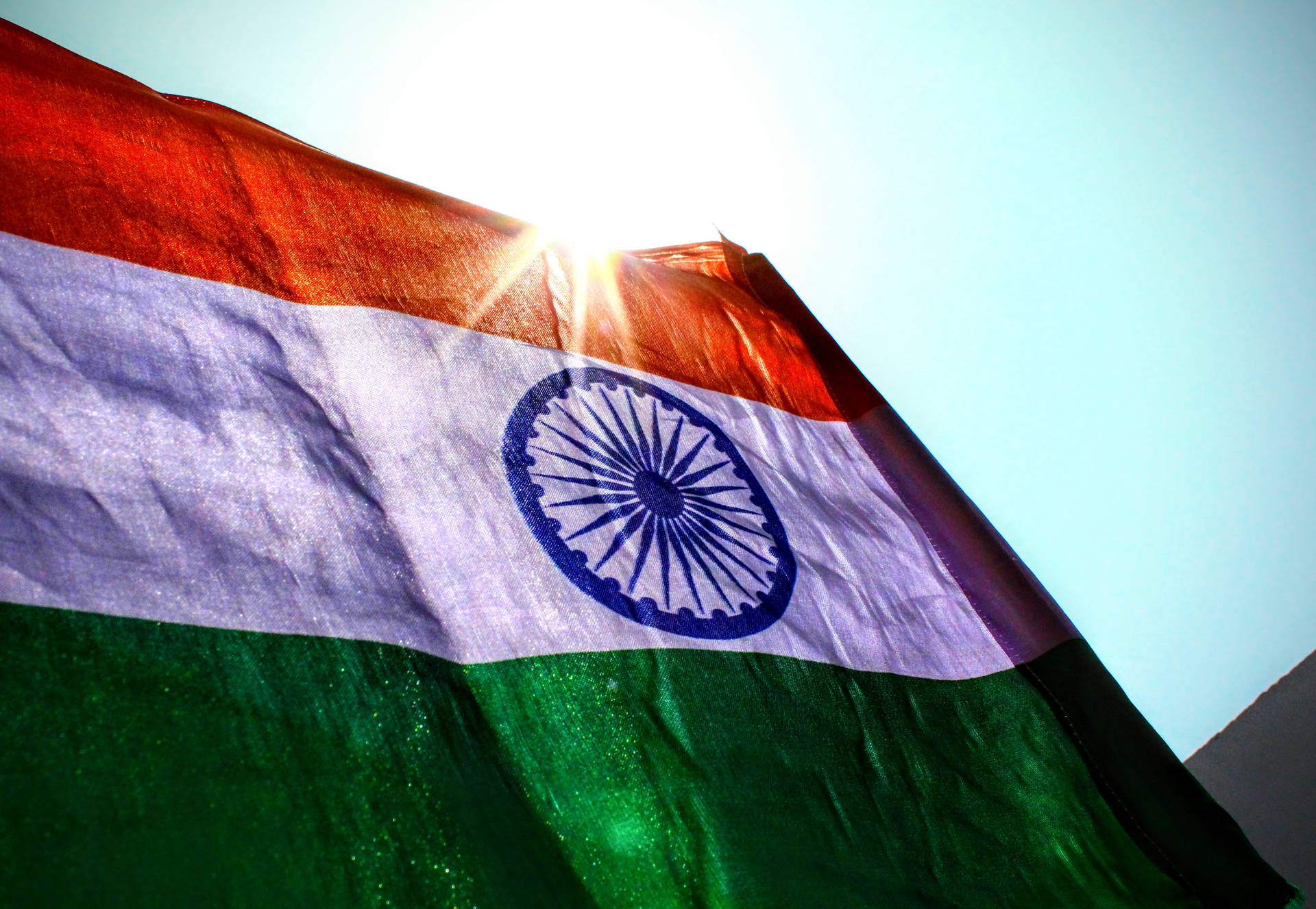Sunlight And Indian Flag 4k Picture