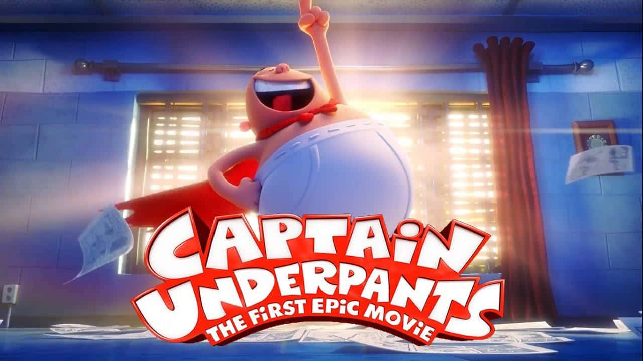 Sun Glows Behind Captain Underpants in the First Epic Movie Wallpaper