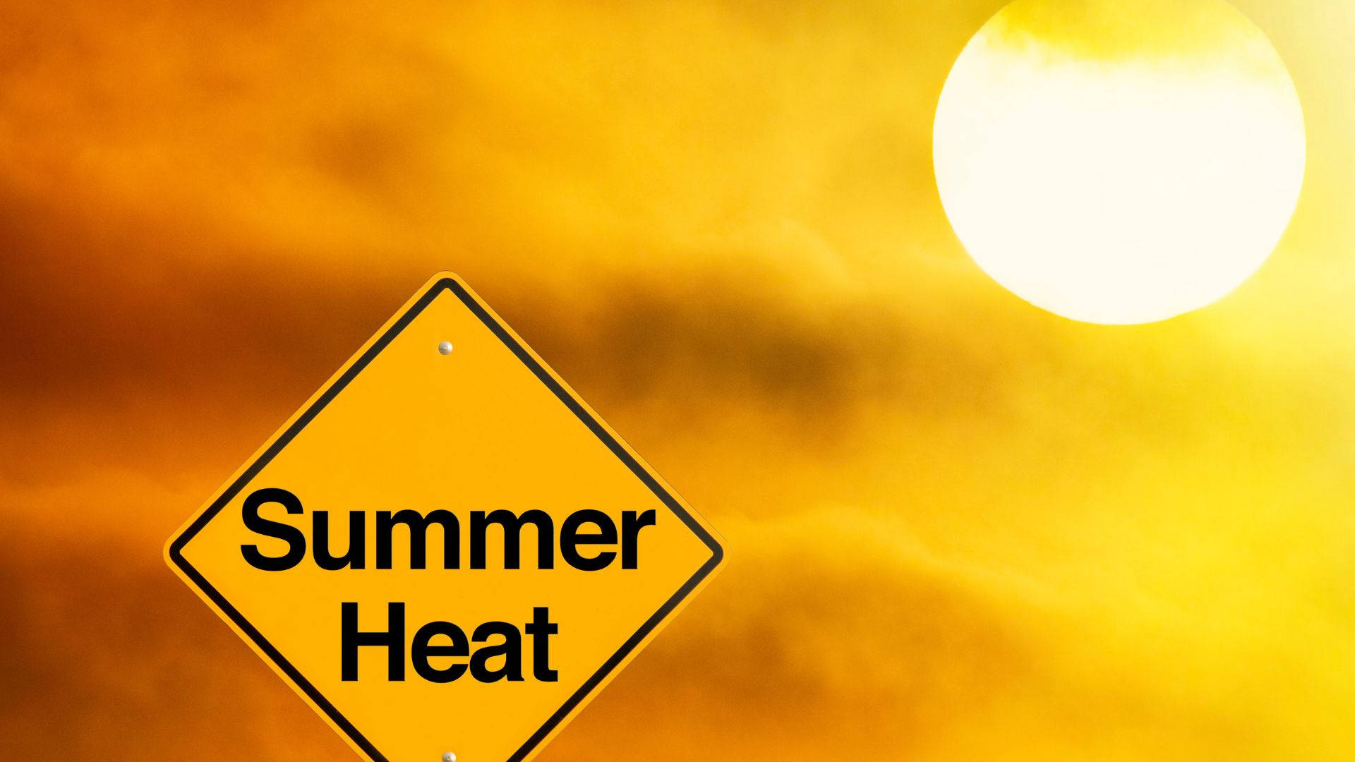 Sunlight Summer Heat Signage Background