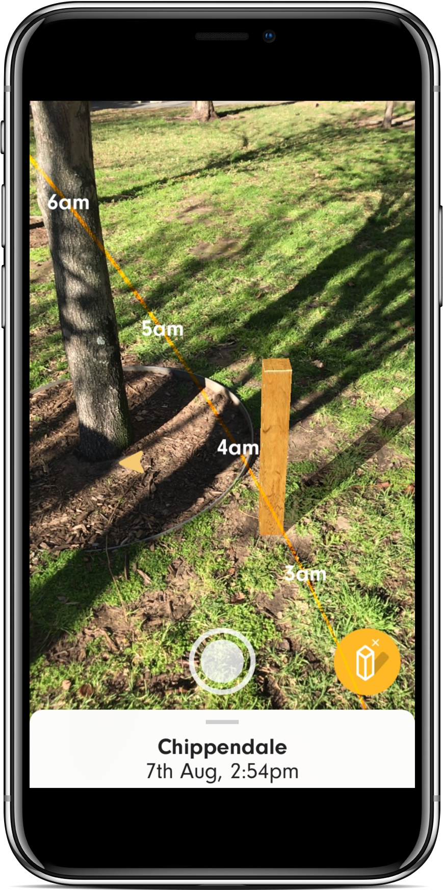 Sunlight Tracking App Screenshot PNG