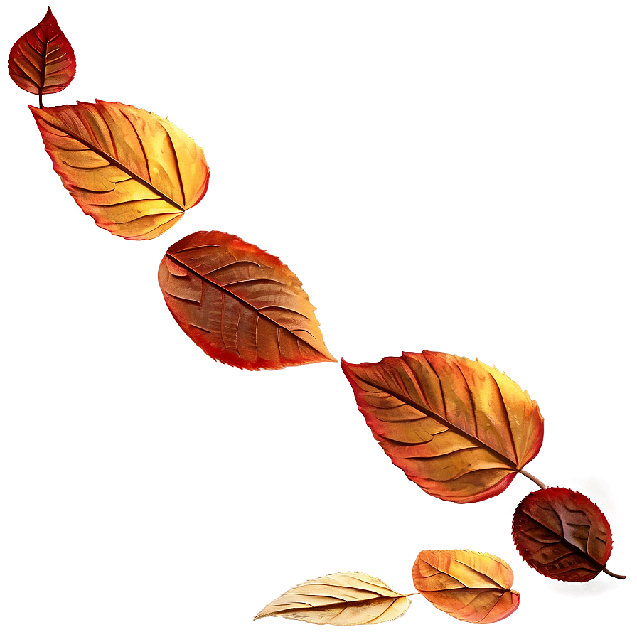 Sunlit Falling Leaves Png 62 PNG