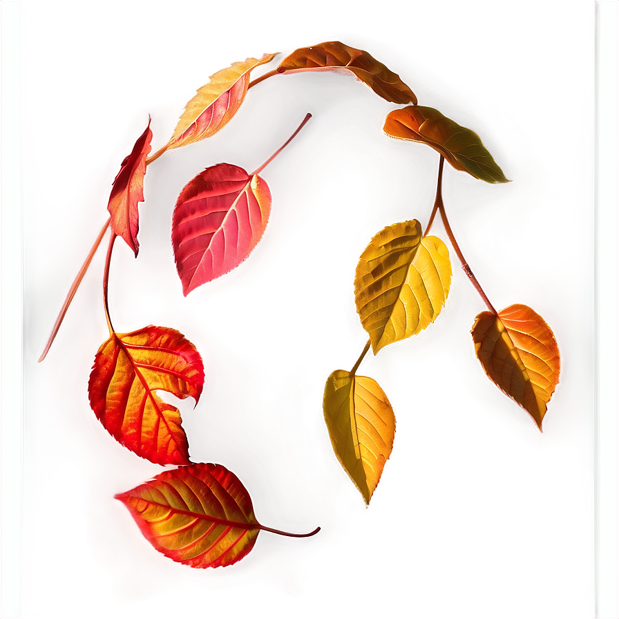 Sunlit Falling Leaves Png Mlw PNG