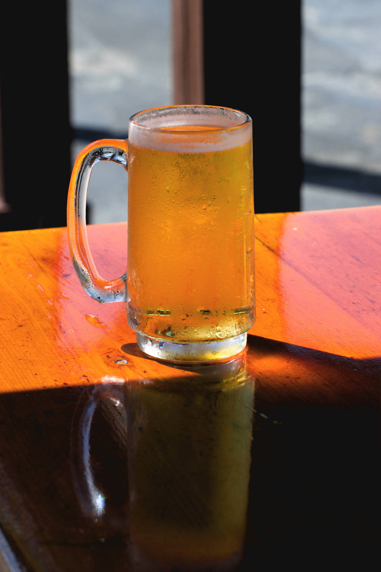 Sunlit Glass Of Beer