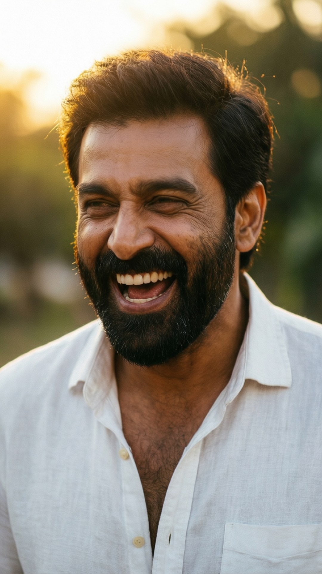 Akshay Kumar nauraa lämpimässä auringonvalossa, rehellinen ulkokuvaus