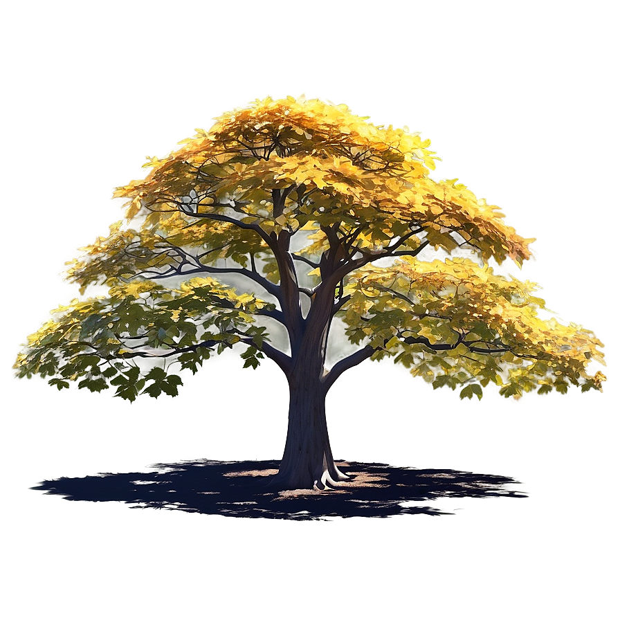Sunlit Maple Tree Tranquility Png Rtv30 PNG