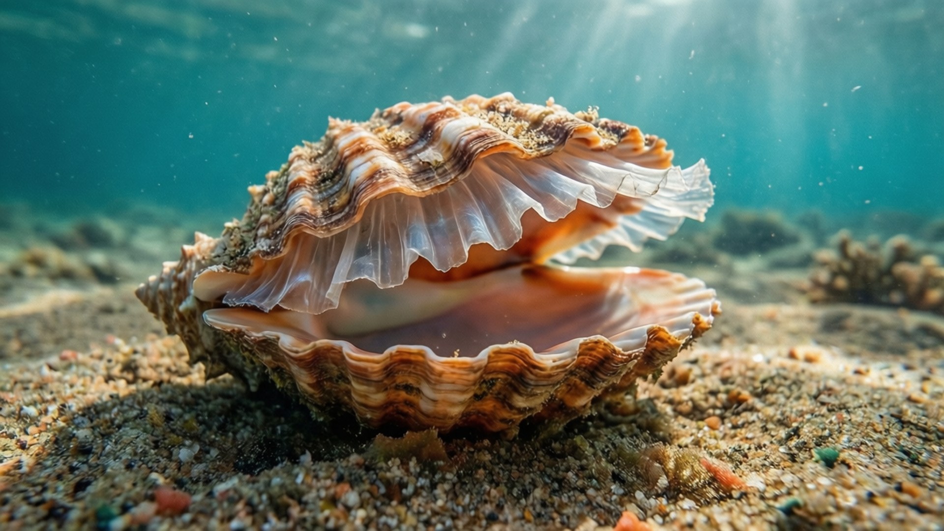 Coquille de Plume Ensoleillée Fonds d'écran