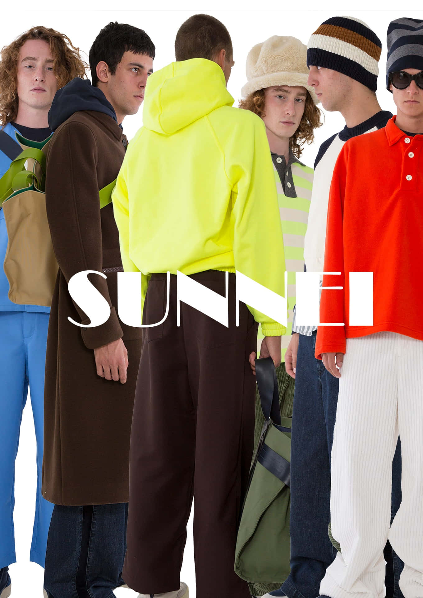 Sunnei Models With Jackets And Coats Wallpaper