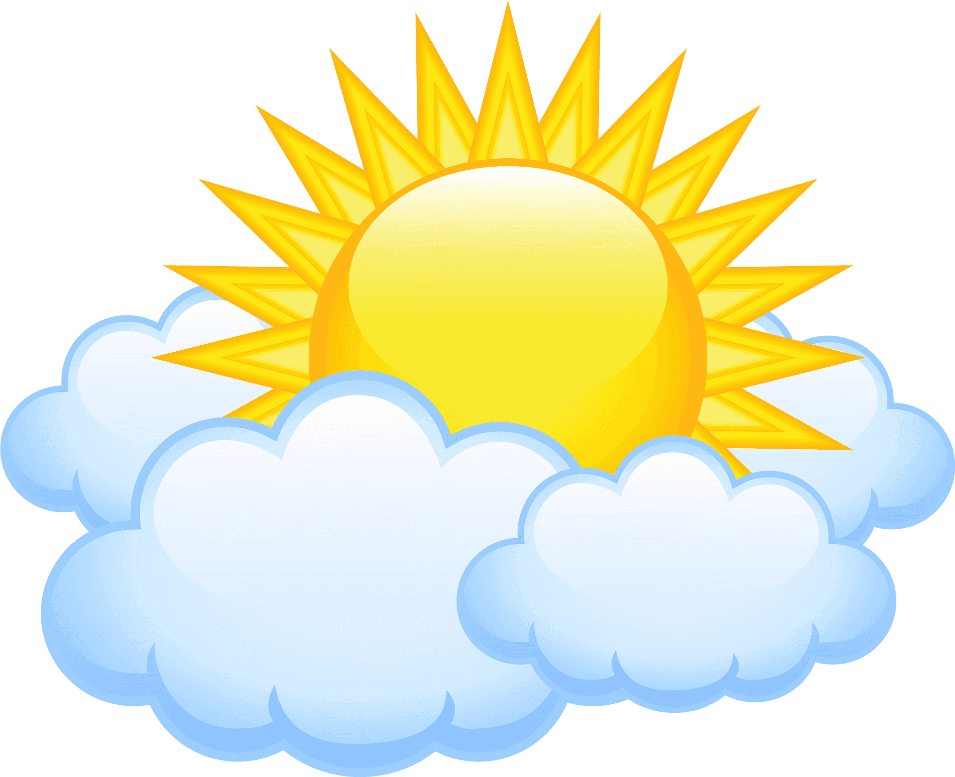 Sunny Cloud Clipart PNG
