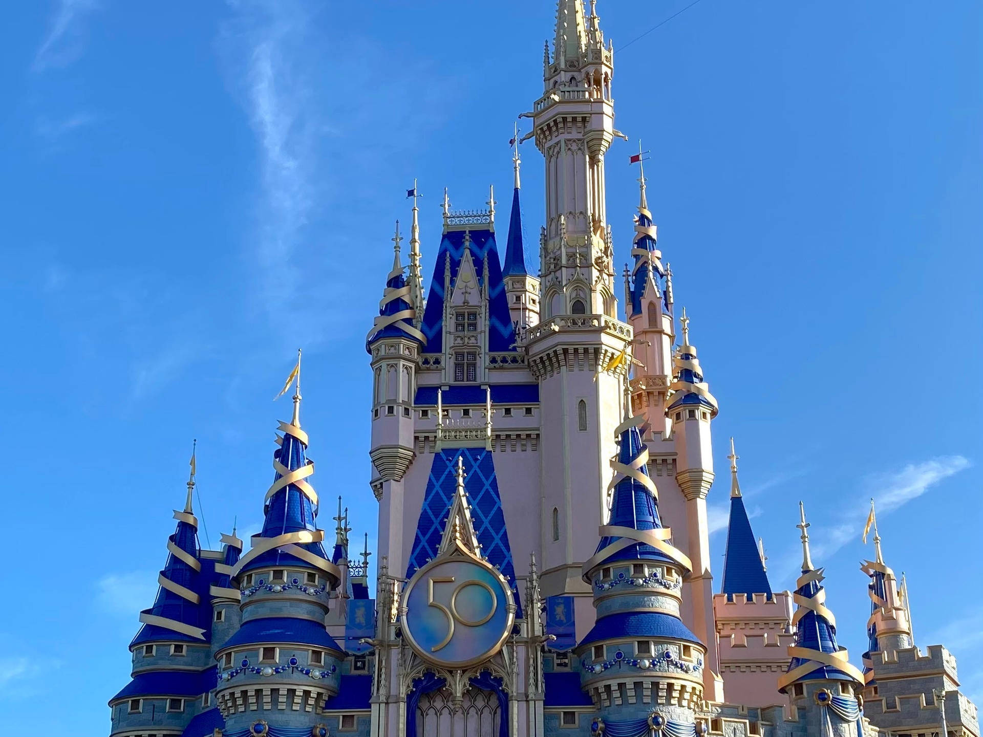 Sunny Day Blue Disney Castle Picture