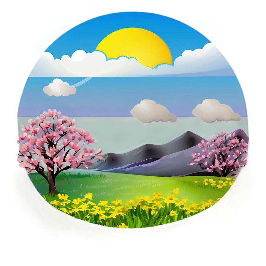 Sunny Day Landscape Png 64 PNG