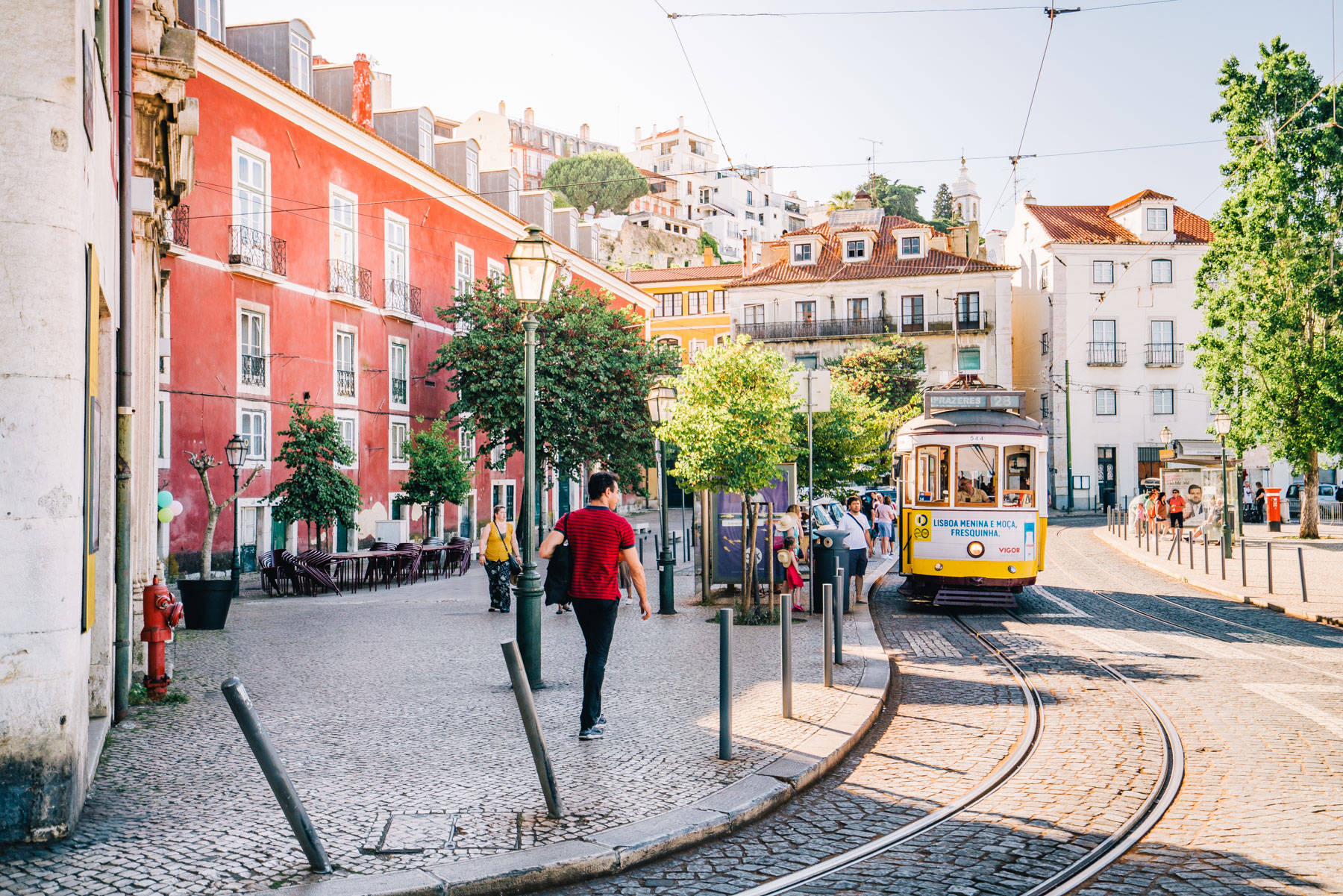 Sunny Day Tram Lisbon Wallpaper