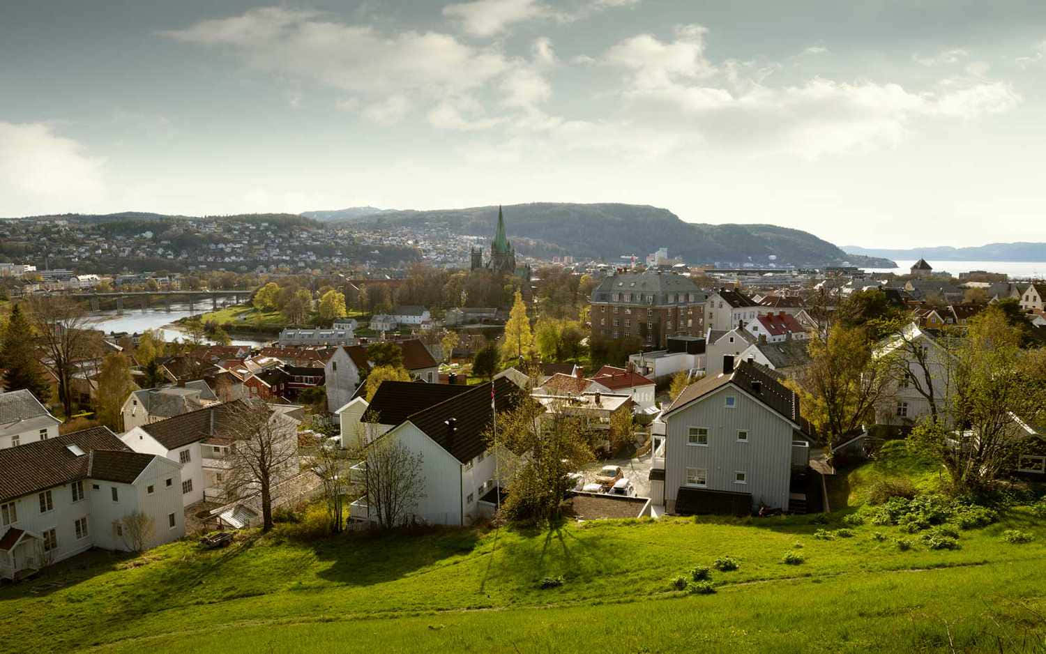 Sunny Dayin Trondheim Norway Wallpaper