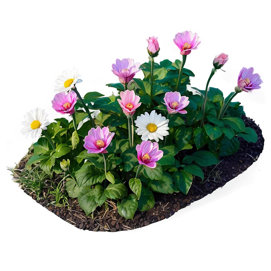 Sunny Flower Bed Png Nrv79 PNG
