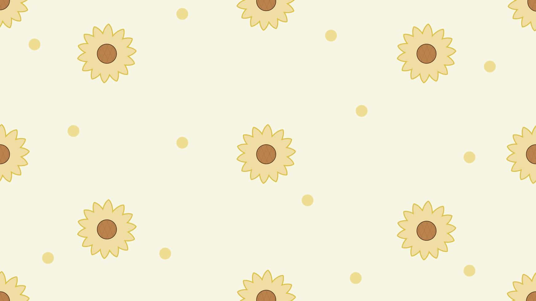 Sunny_ Flower_ Pattern_ Background Wallpaper