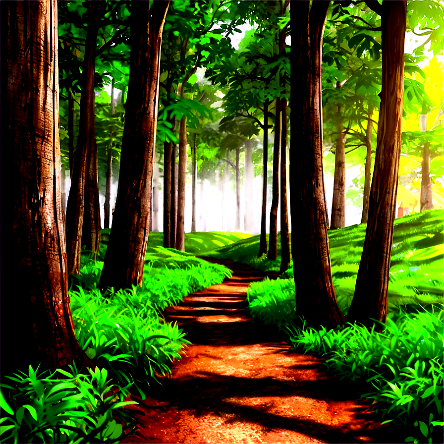 Sunny Forest Pathway Png Lvg PNG