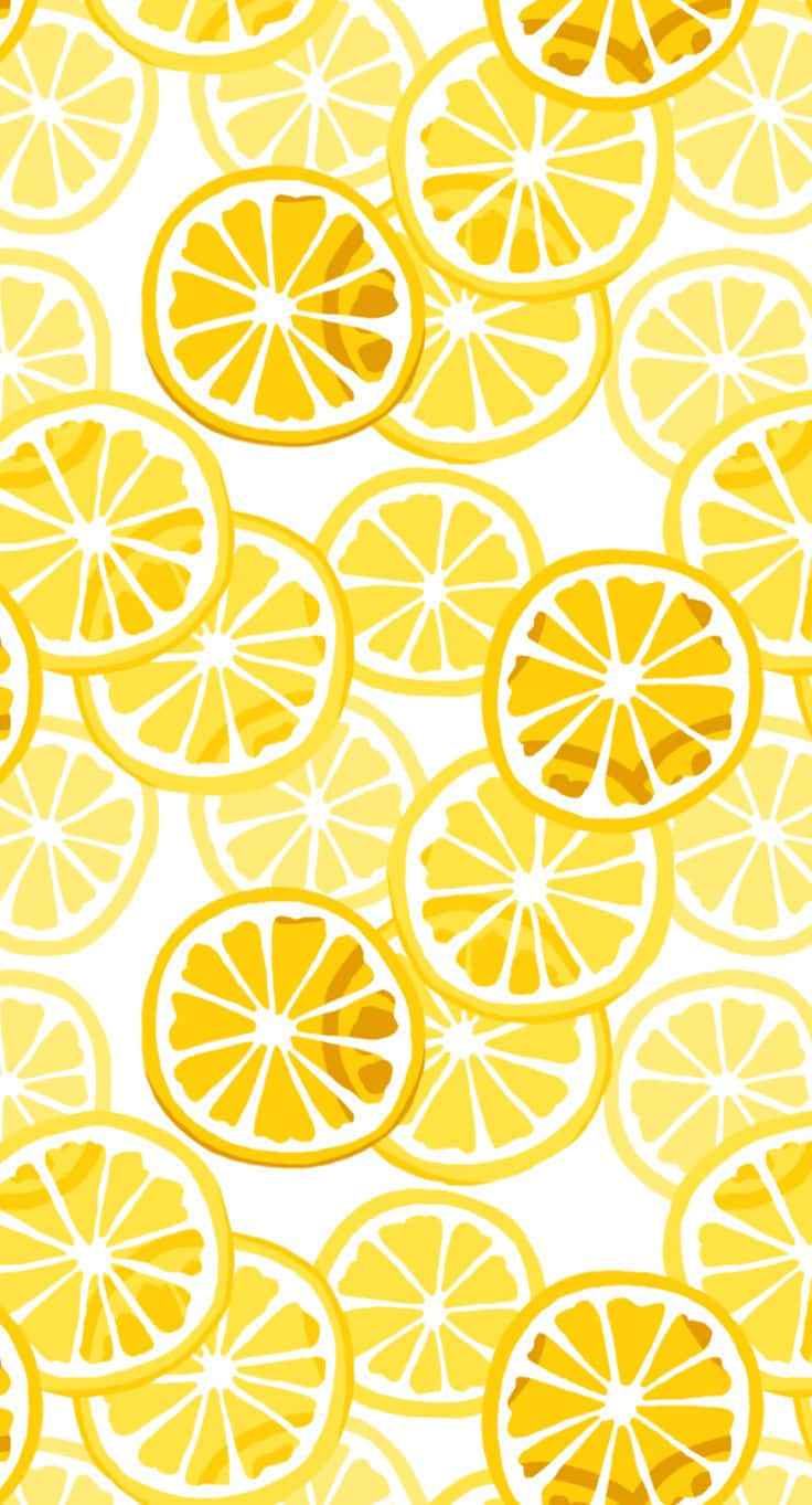 Sunny_ Lemon_ Pattern_ Background Wallpaper