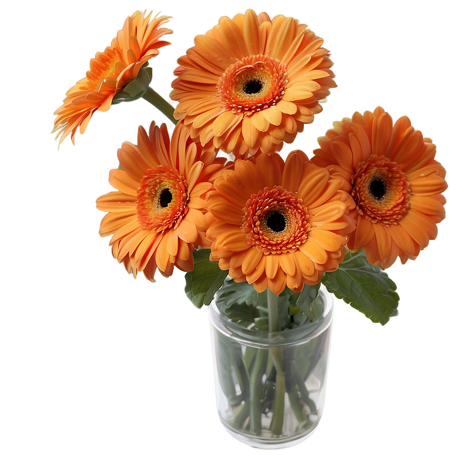 Sunny Orange Gerbera Png Hyu PNG