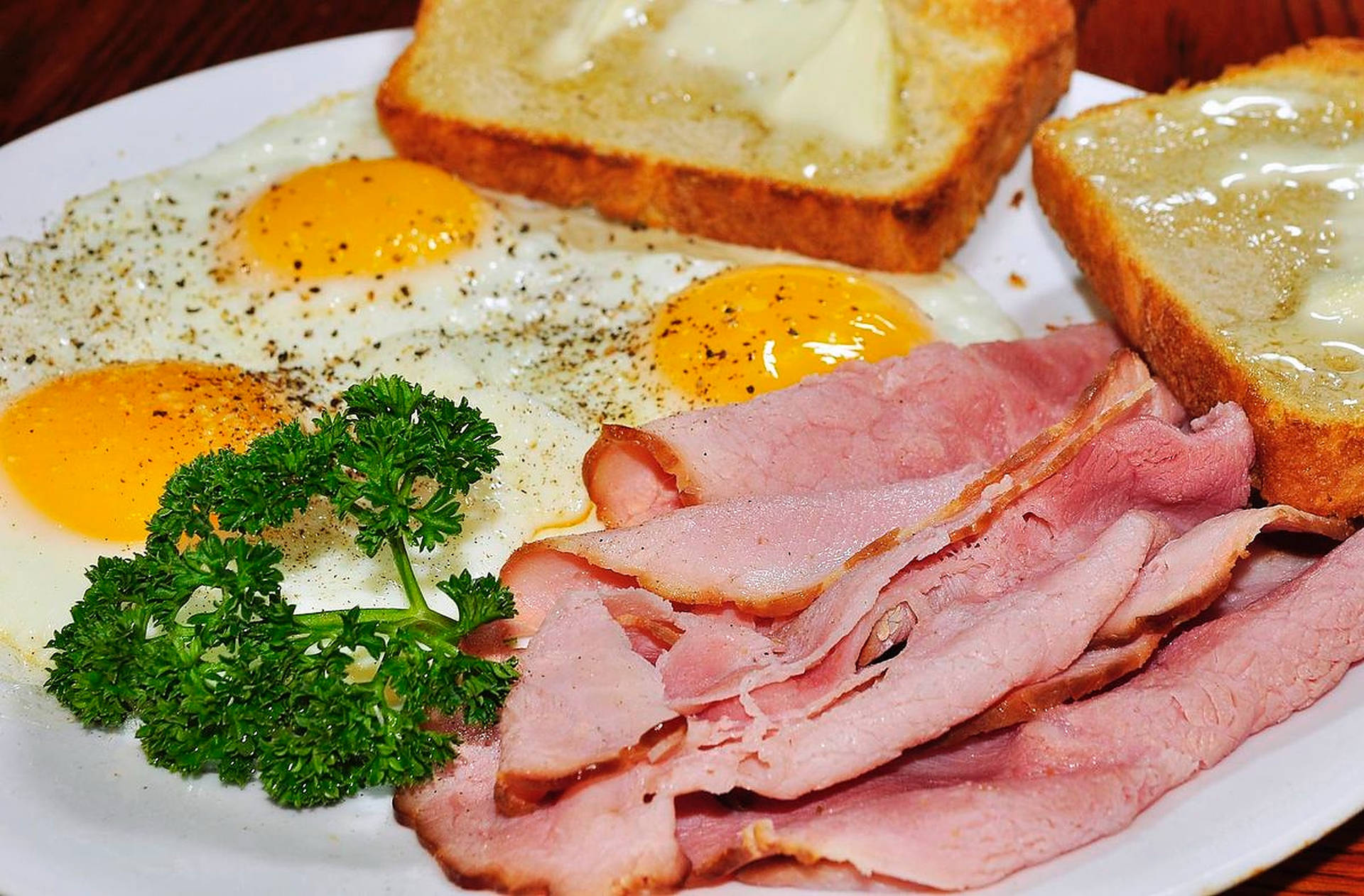 Sunny Side Up Egg And Ham
