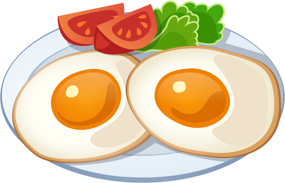 Sunny Side Up Eggs Breakfast Plate PNG