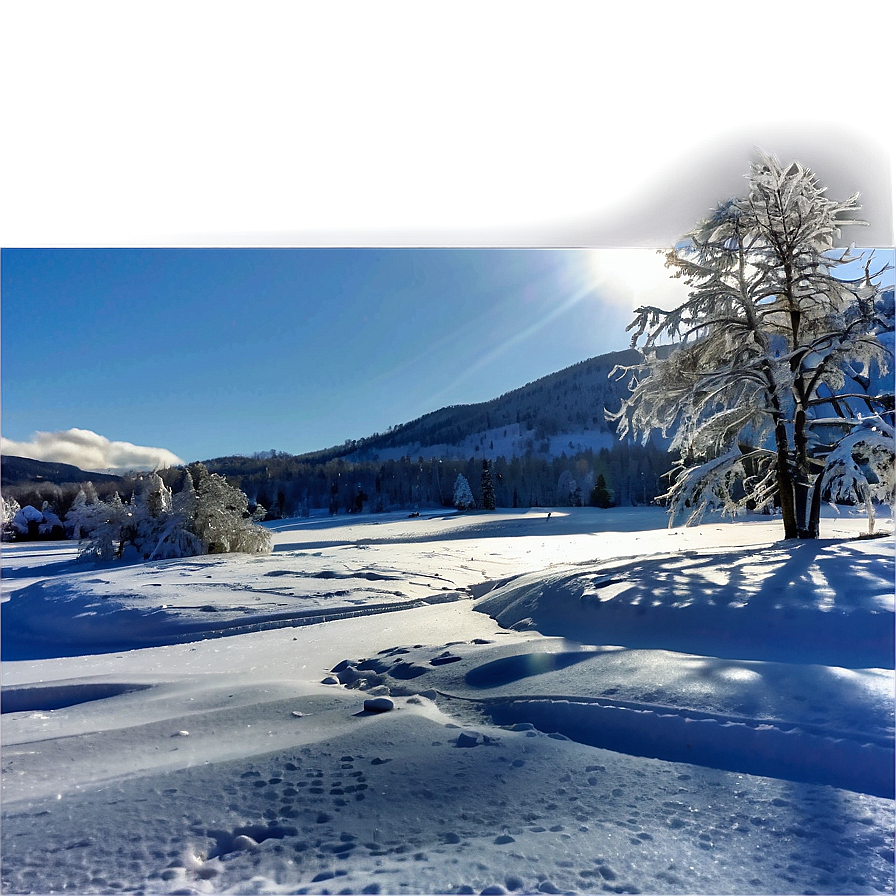 Sunny Winter Landscape Png Ljf PNG