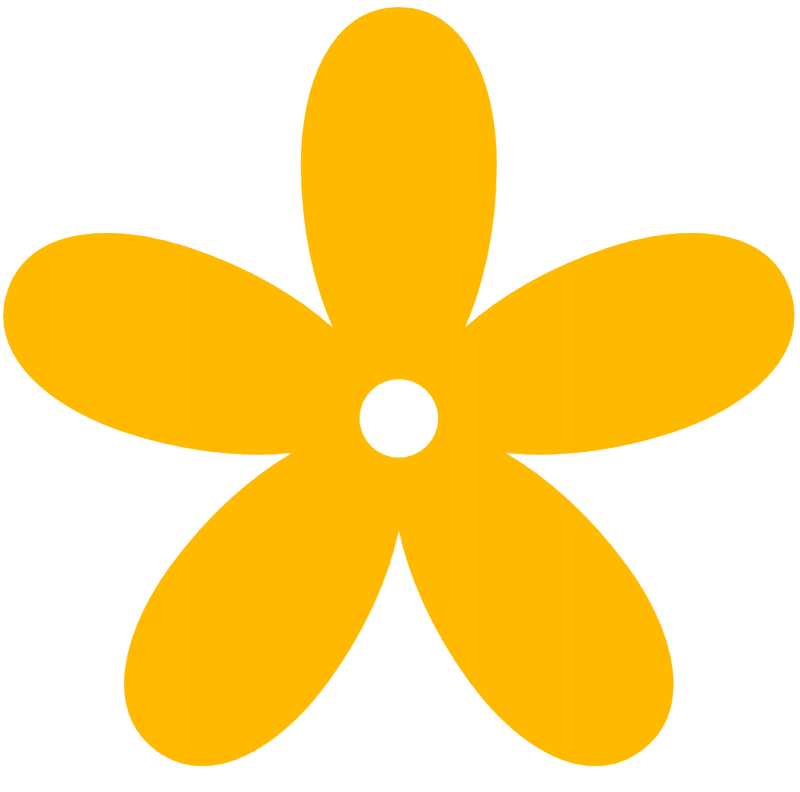 Sunny Yellow Flower Clipart PNG