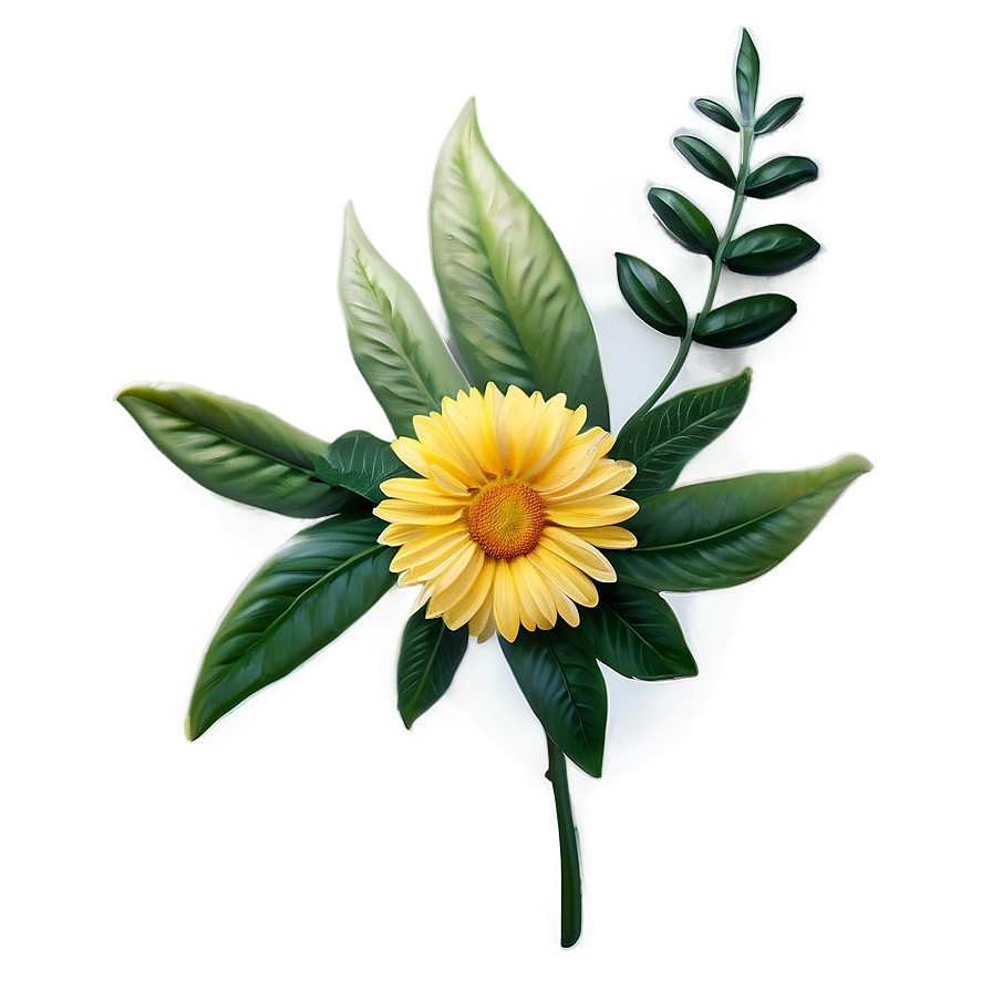 Sunny Yellow Flowers Png Crj PNG