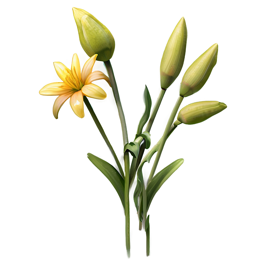 Sunny Yellow Flowers Png Mlo15 PNG