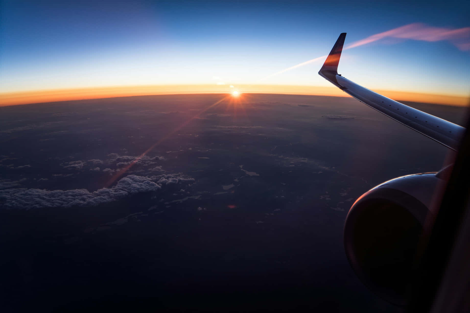 Sunrise Above Clouds Airplane View Wallpaper