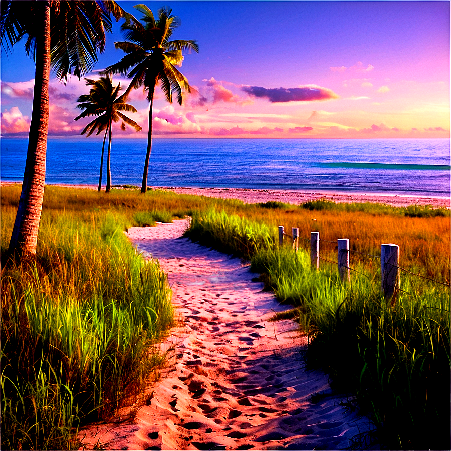 Sunrise Beach Path Png Ylr PNG