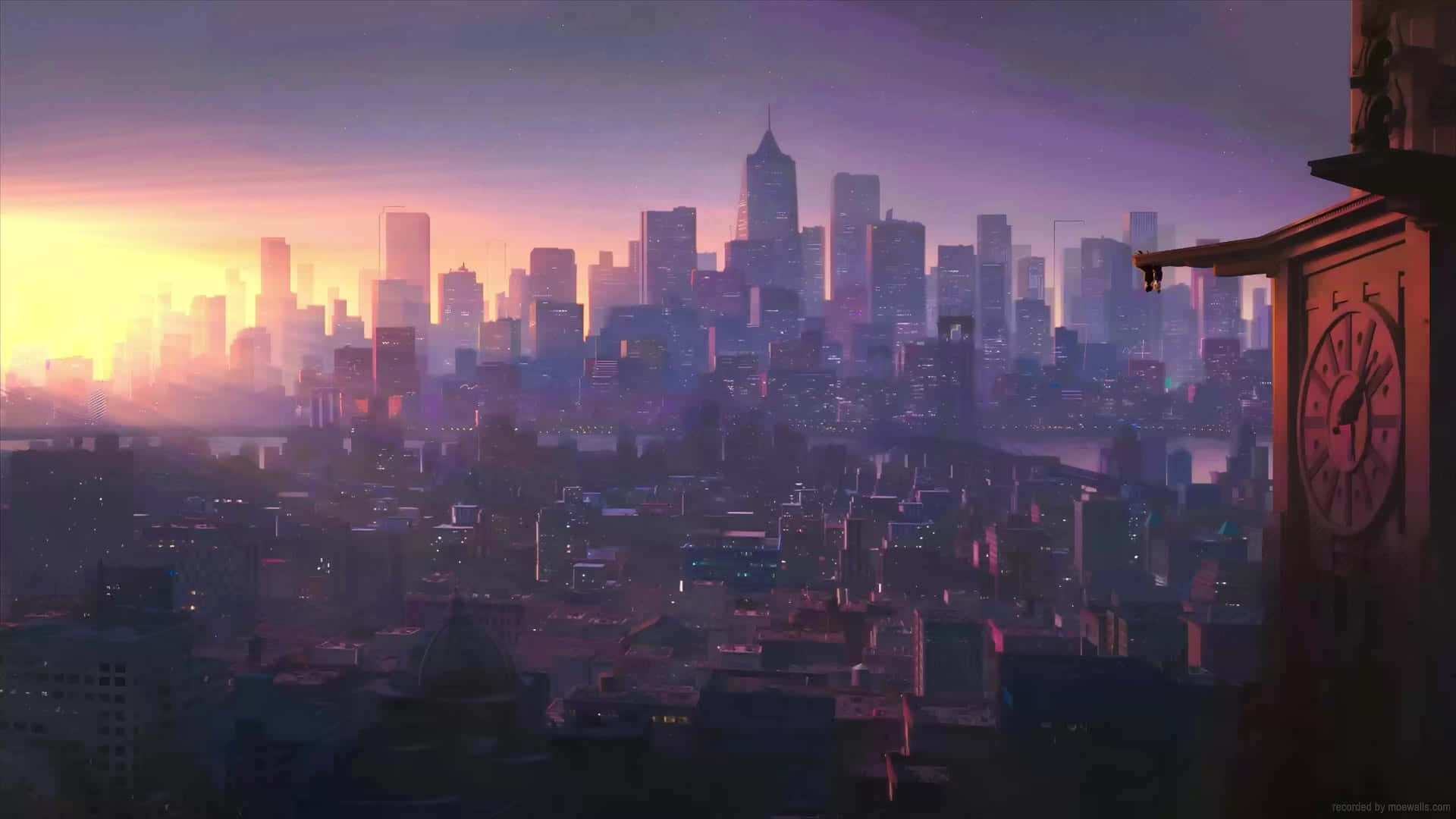 Sunrise_ Over_ Urban_ Skyline Wallpaper