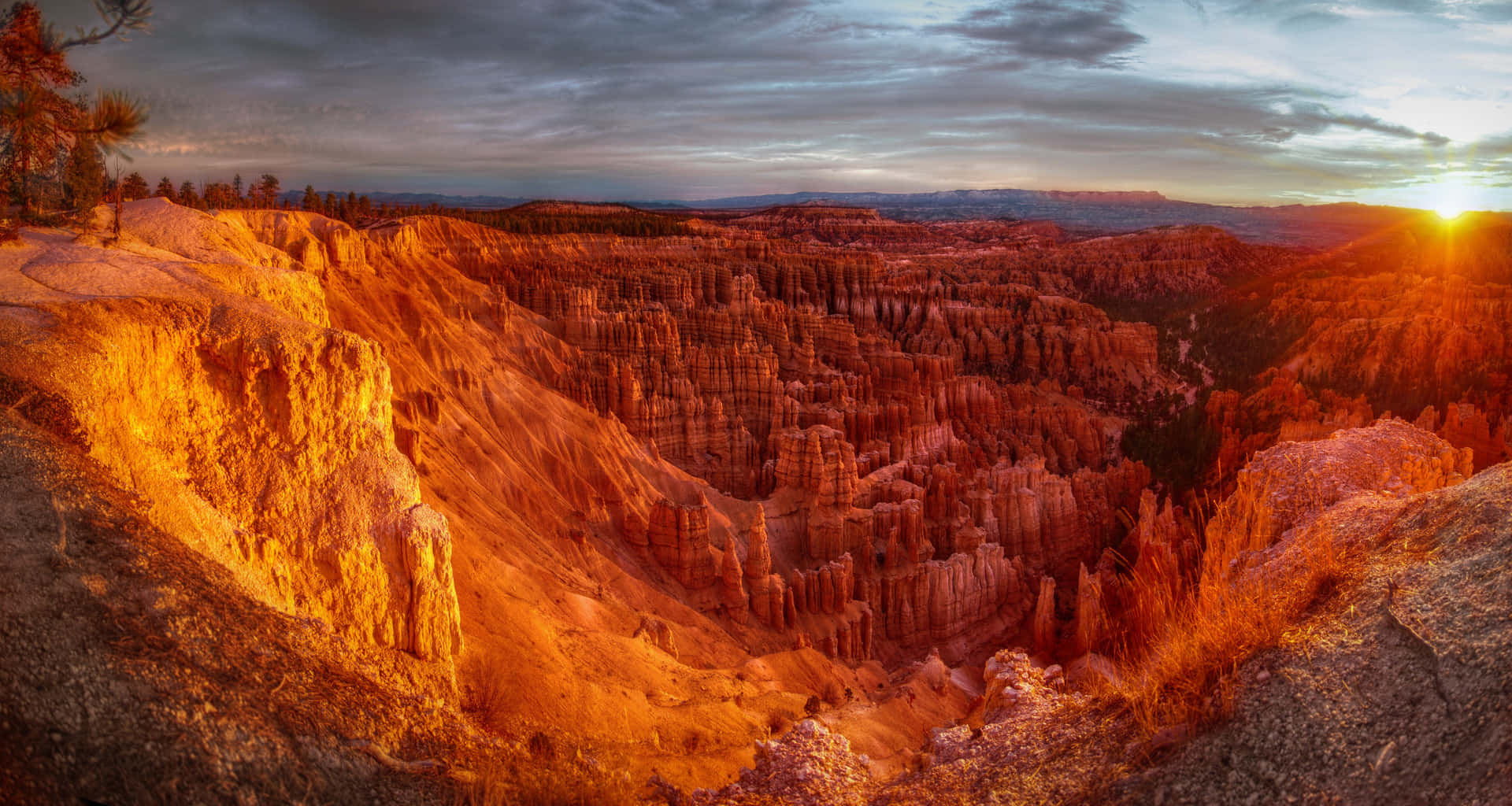 Sonnenuntergangspunktbryce Canyon Nationalpark Wallpaper